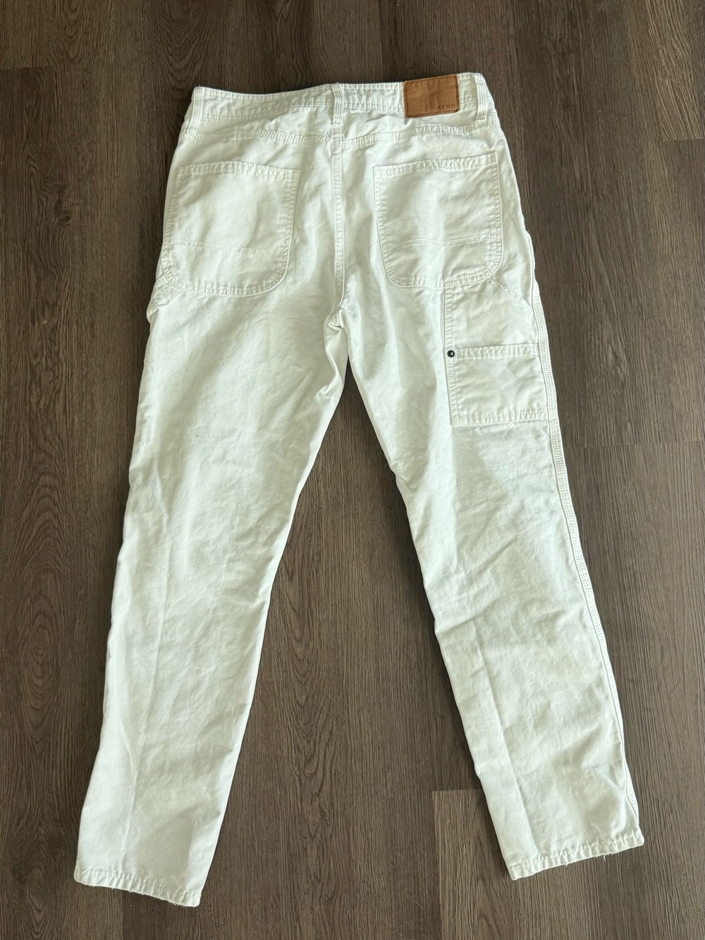 Women’s Aero White Workwear Carpenter Pants Size 29/30 Waist